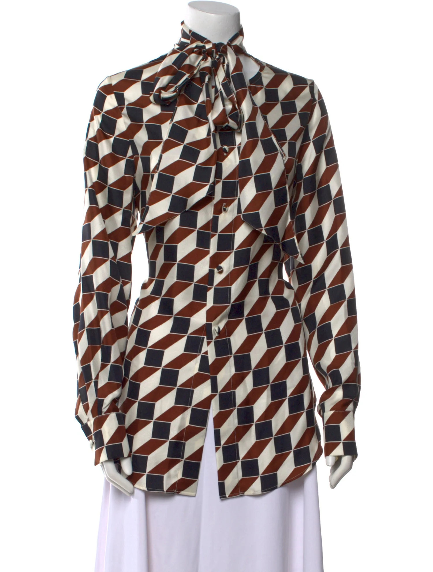 Silk Printed Button-Up Top | The RealReal