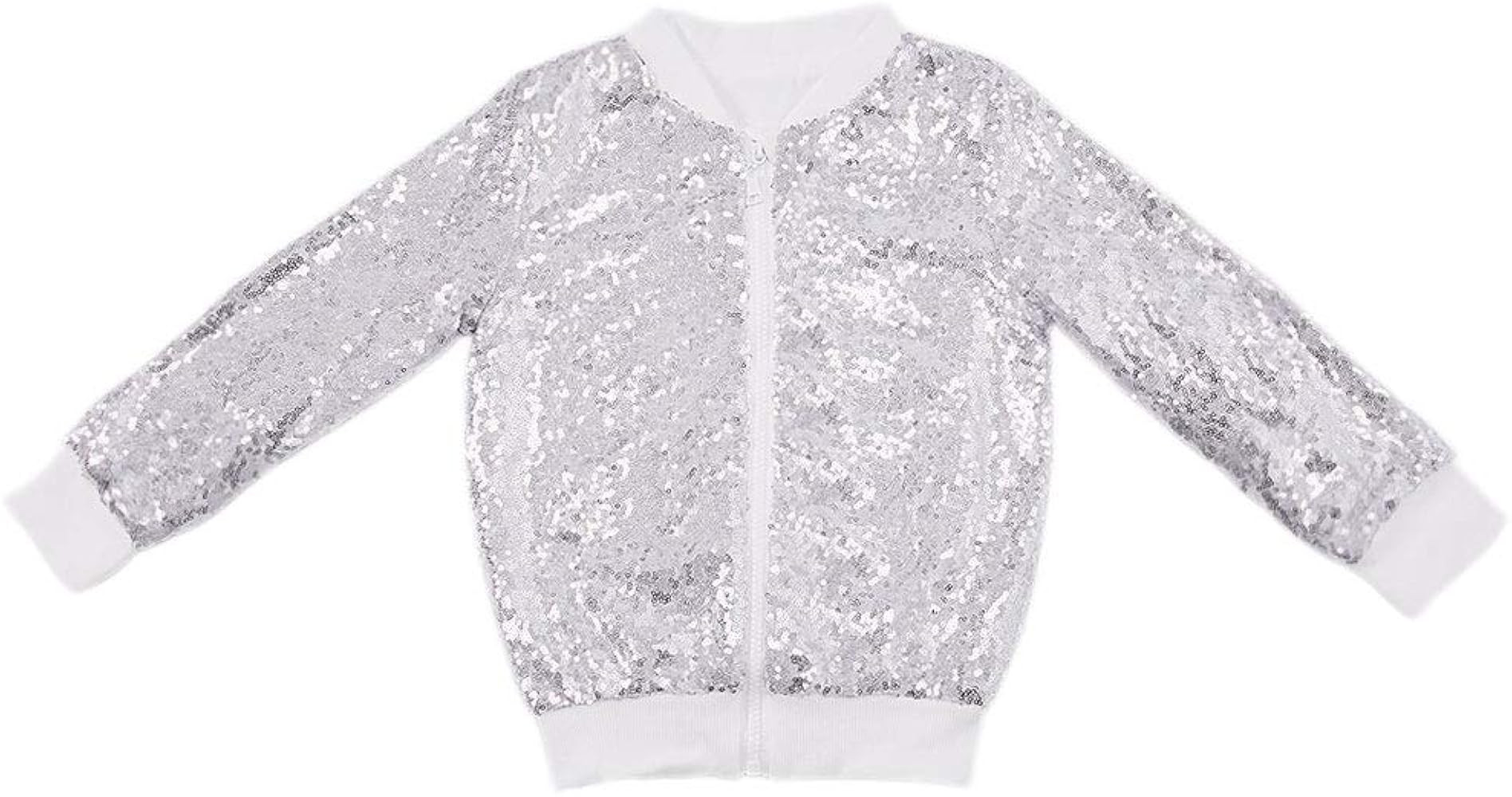Cilucu Kids Jackets Girls Boys Sequin Zipper Coat Jacket for Toddler Birthday Christmas Clothes | Amazon (US)