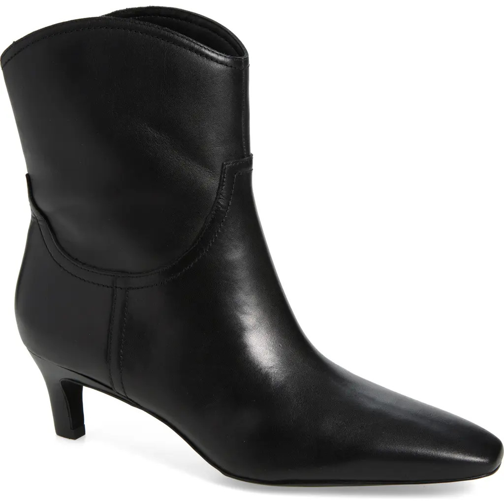 Nordstrom Atema Kitten Heel Bootie in Black at Nordstrom, Size 5 | Nordstrom