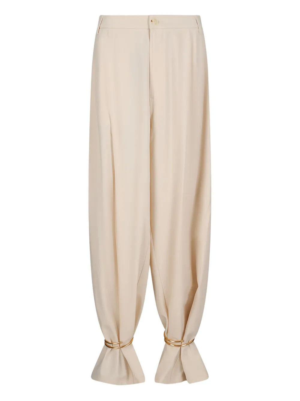 DARKPARK Pantalon Plissé à Détail d'anneau | Tons Neutres | FARFETCH FR | Farfetch Global