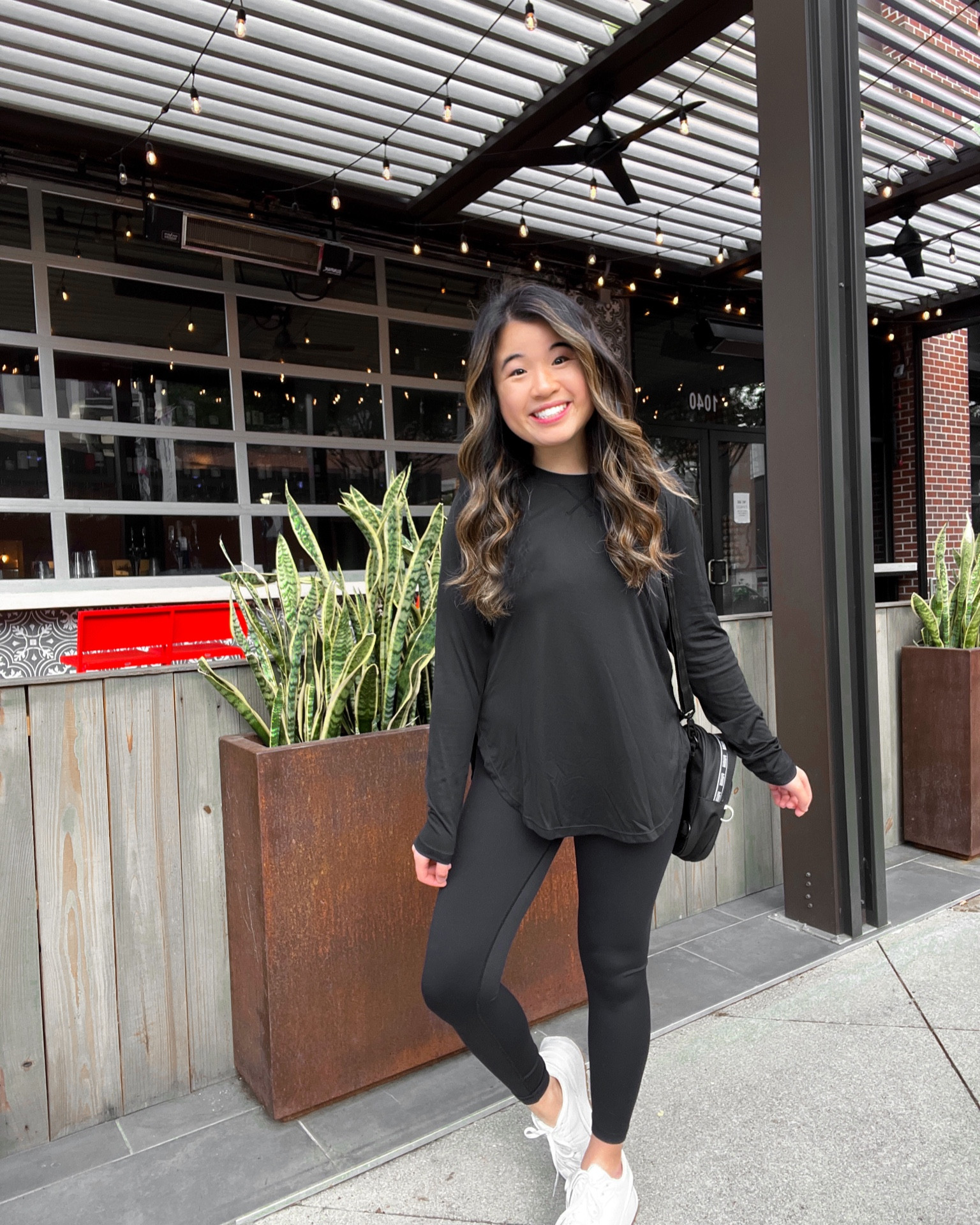 Athleisure outfit inspiration: Black athletic shirt from Amazon (size small), leggings from Fanka (size small), sneakers from Pink Lily Boutique (size 6.5)

#LTKunder50 #LTKU #LTKfit