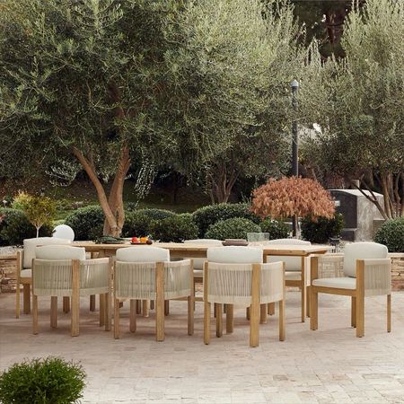 Major markdown alert—- 
Hargrove Outdoor Expandable Dining Table (79"–109") & Porto Dining Chairs Set from West Elm will elevate any outdoor space with the modern farm flair. The frames Constructed from solid wood, FSC CERTIFIED. 

#LTKSeasonal #LTKSaleAlert #LTKHome