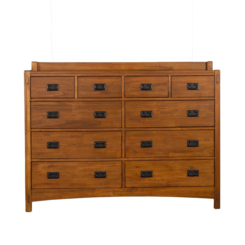Orpha 10-drawer Solid Wood Double Dresser | Wayfair North America