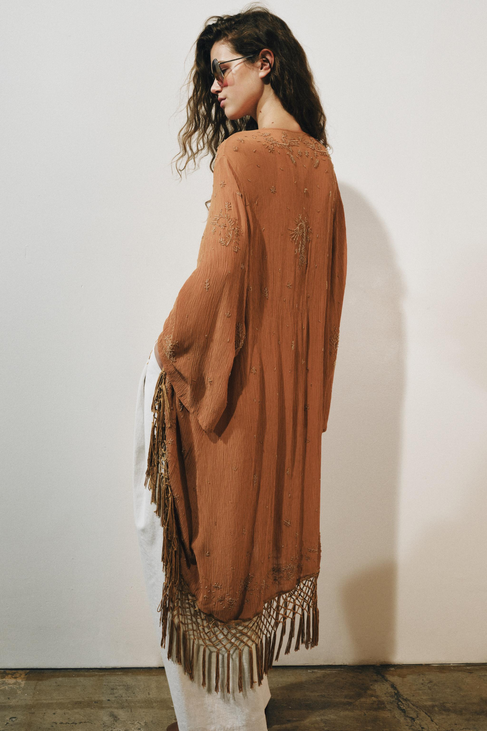 ZW COLLECTION EMBROIDERED KAFTAN | Zara US