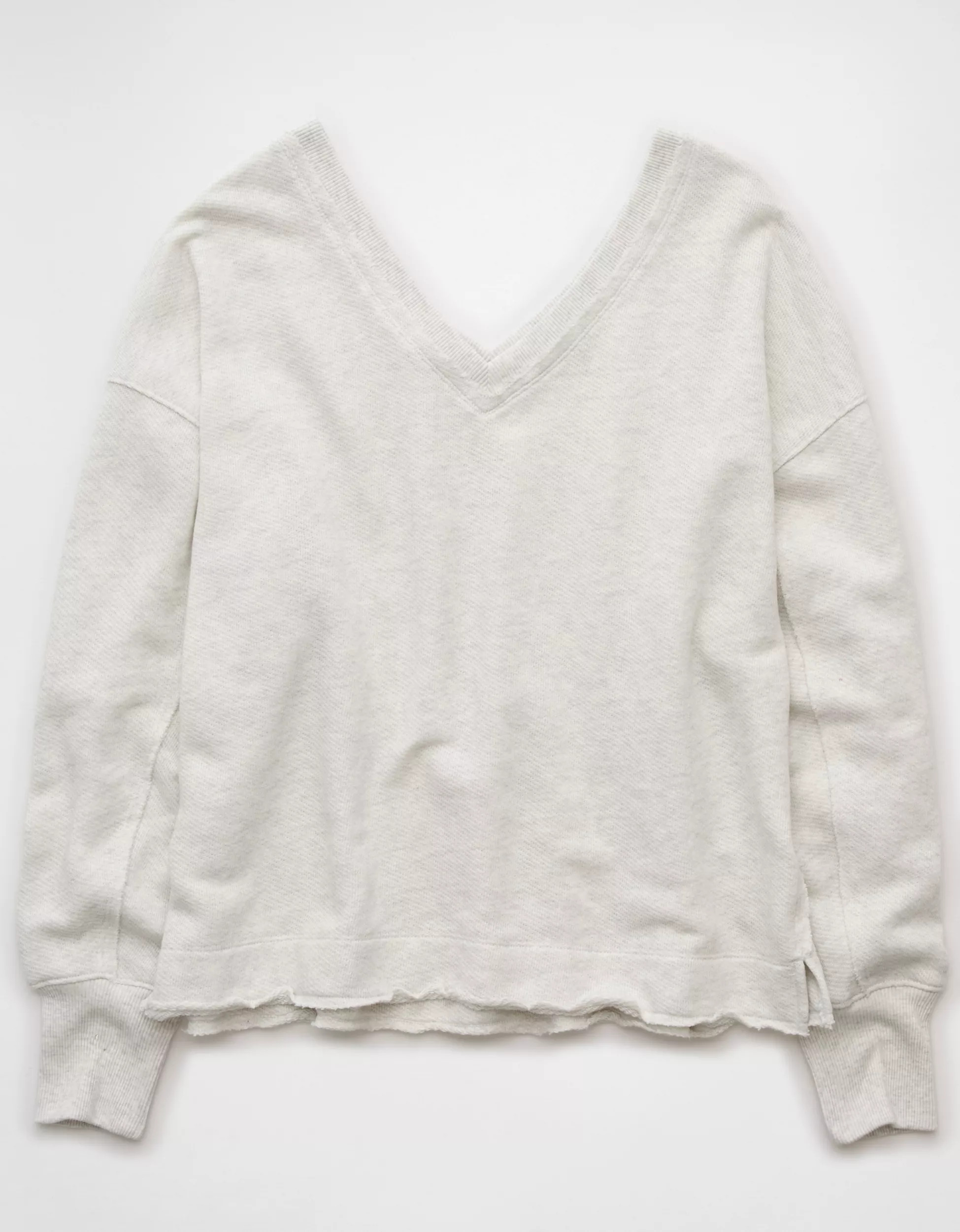 AE Saltwash Double V-Neck Sweatshirt | American Eagle Outfitters (US & CA)