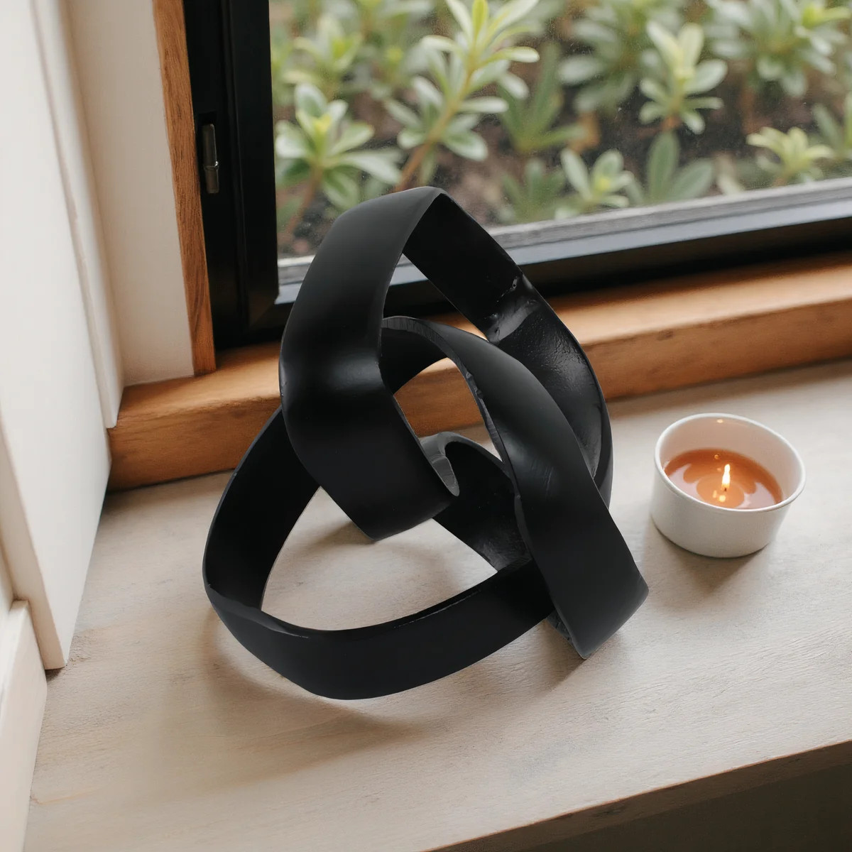 Decorative Metal Aluminum Modern Sculptural Accent Piece - Black | Wayfair North America