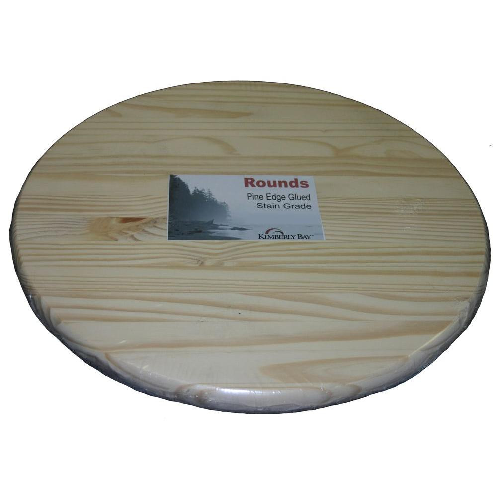 Snavely International 1 in. x 36 in. x 3 ft. Pine Edge Glued Panel Round Board | The Home Depot