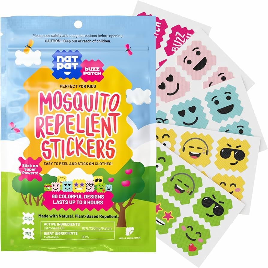 NATPAT Buzz Patch Mosquito Patch Stickers for Kids (60 Pack) - The Original All Natural Citronell... | Amazon (US)