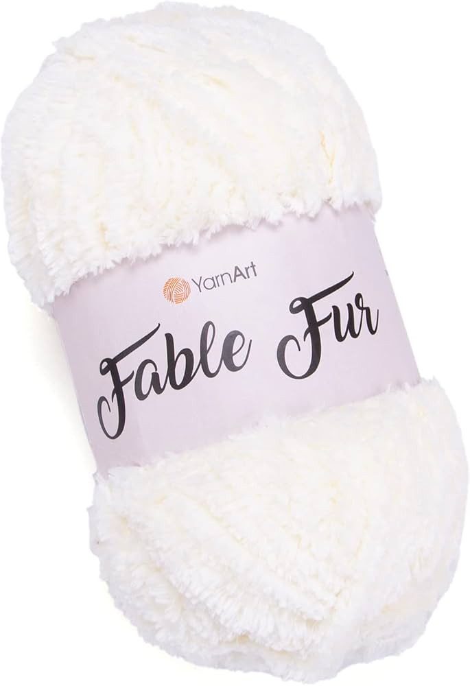 Yarnart Fable Fur Yarn (100gr), Soft Fur Yarn Chunky Fluffy Faux Fur Yarn Fuzzy Fur Yarn Eyelash ... | Amazon (US)