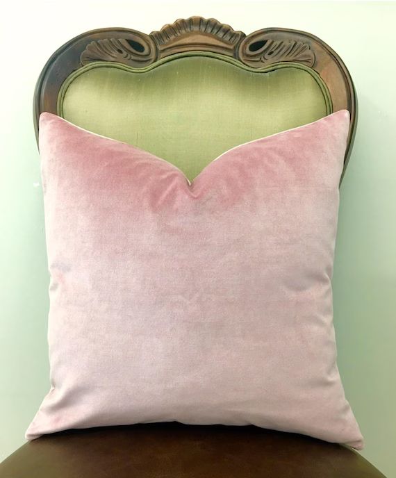 Light Pink Velvet Pillow, Throw Pillow, Pink Pillows, Velvet Pillow Cover, Decorative Pillow, Vel... | Etsy (US)