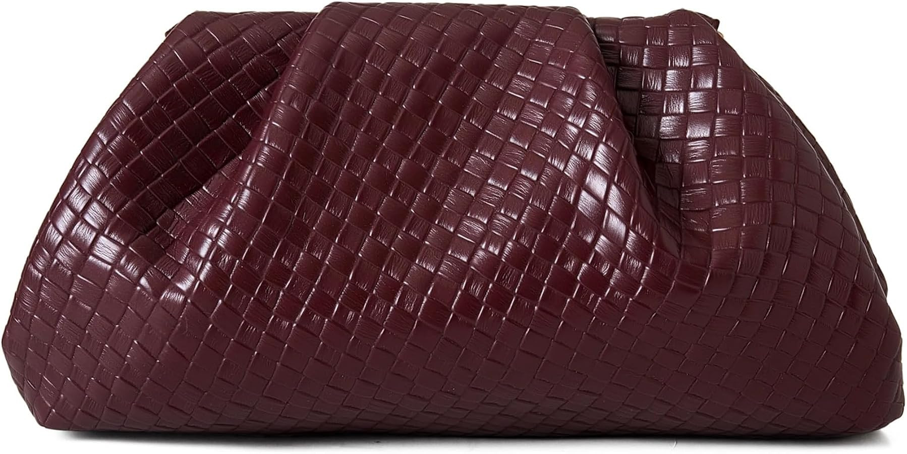 Women's Woven Evening Bag Ruched Dumpling Clutch Purse Detachable Chain Crossbody Bag | Amazon (US)