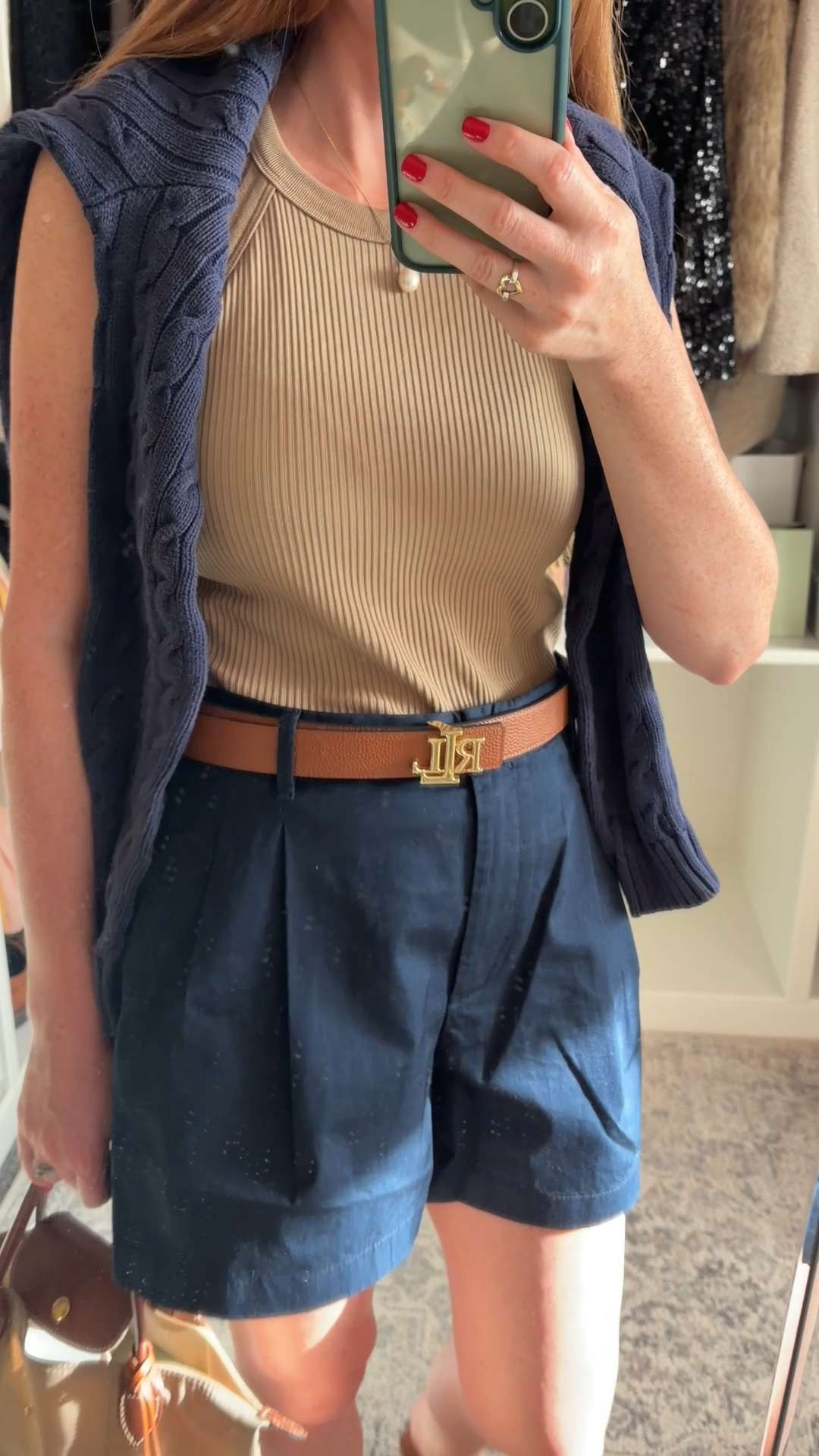 Classic Coastal Outfit from the weekend. 🌊🤎🐚 I just got in these navy chinos that I’ve been wearing non stop, wearing a UK size 10 but could have sized down to an 8. 

 #LTKuk #LTKsummer #LTKtravel