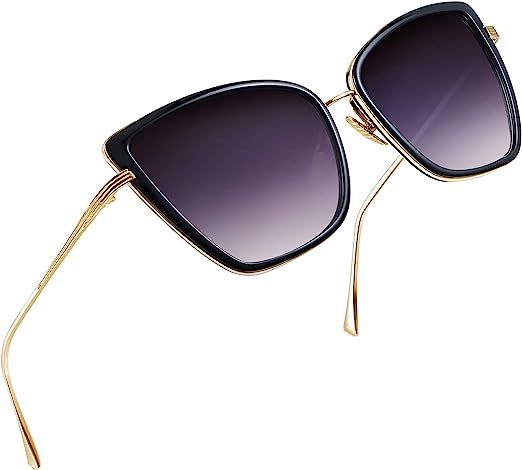 Joopin Oversized Cateye Sunglasses for Women, Elegant Metal Frame Cat Eye Womens Sunglasses | Amazon (US)