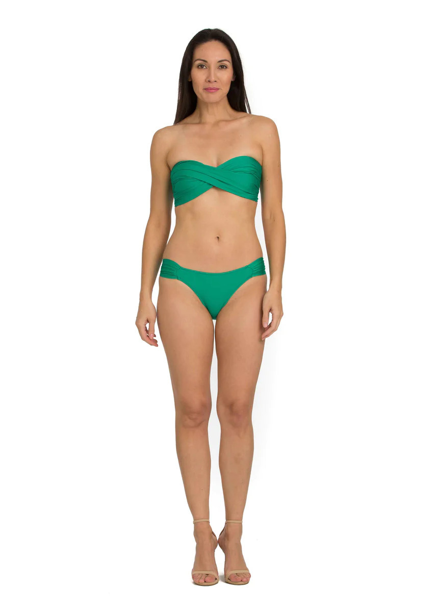 Solid Twist Front Bandeau with Back Ties (Style 136) | Tara Grinna
