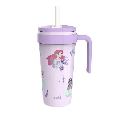 Zak Designs 18oz Princess Stainless Steel Vacuum Fairway Straw Tumbler Purple | Target