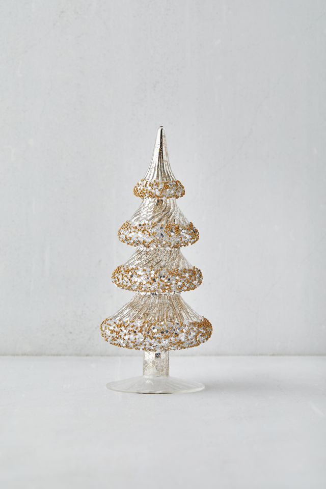 Glittery Glass Christmas Tree | Urban Outfitters (US and RoW)