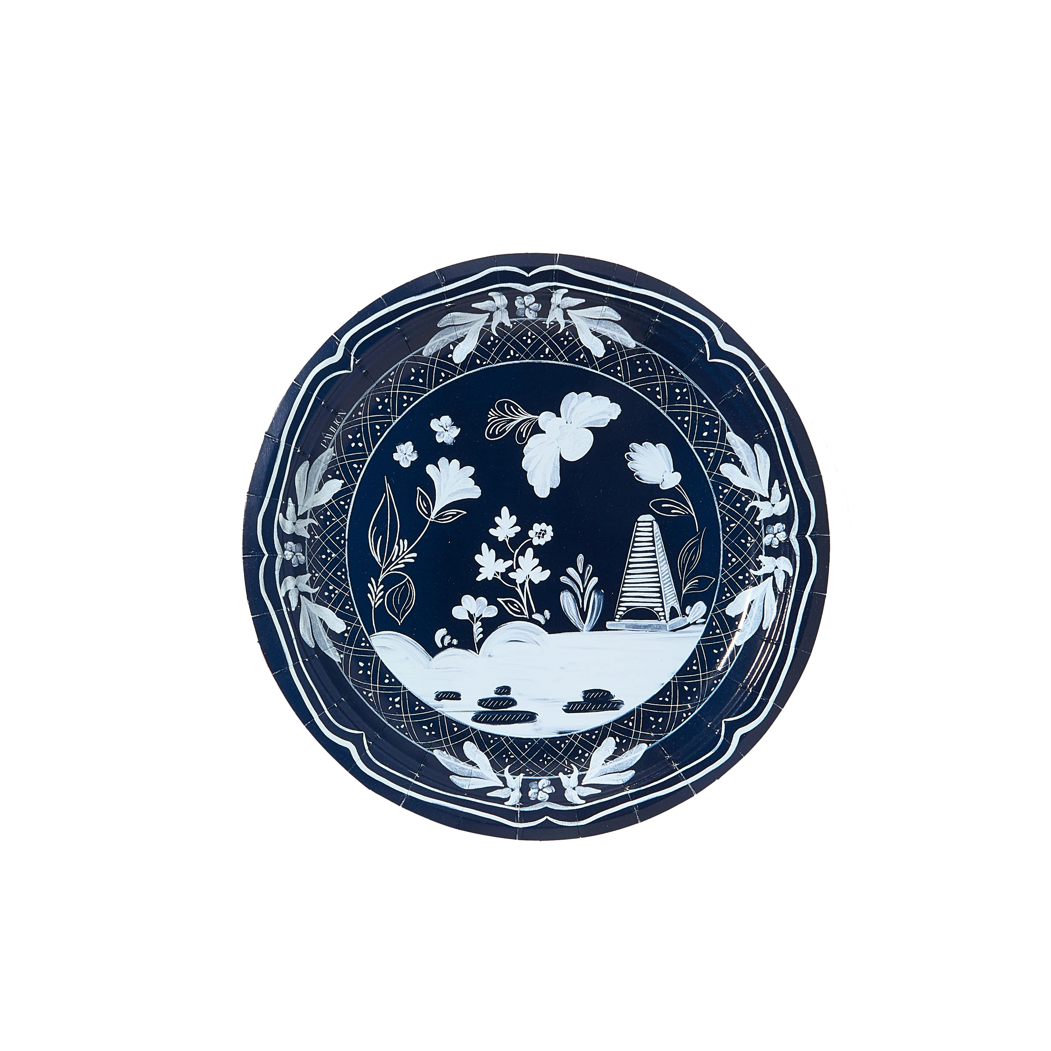 Navy Beachside Pavilion Dessert Paper Plates - 8 pack | Pavilion Paper