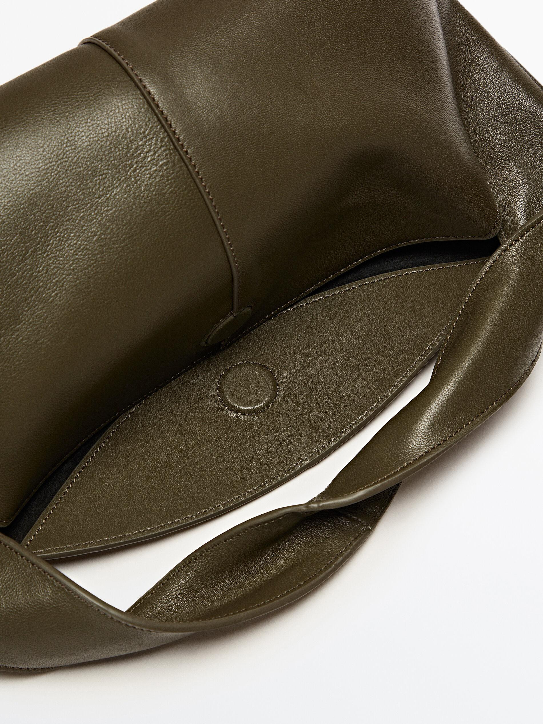 Croissant Bag aus Nappaleder | Massimo Dutti DE