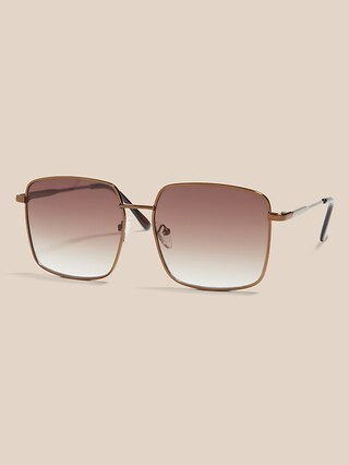 Square Metal Frame Sunglasses | Banana Republic Factory