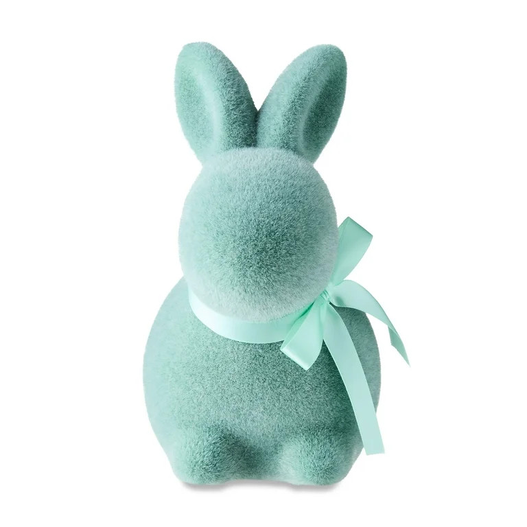 Easter Green Flocked Bunny Decor, 9 in, by Way To Celebrate | Walmart (US)