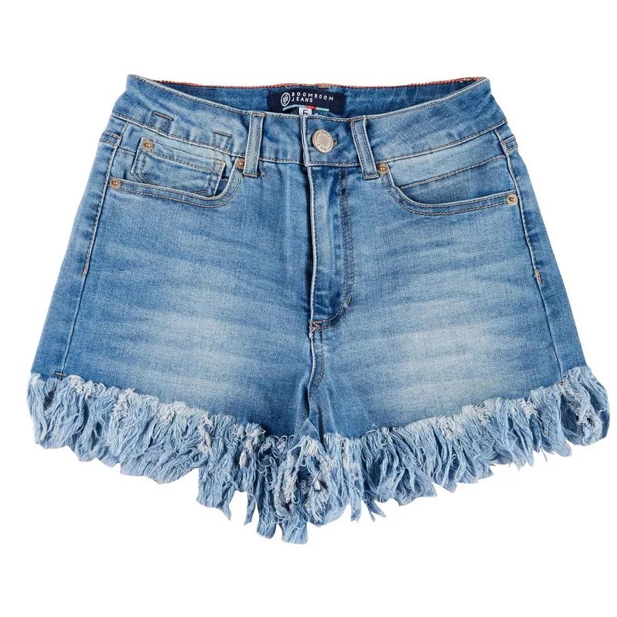 Boom Boom Juniors High Rise Frayed Denim Shorts | Bealls