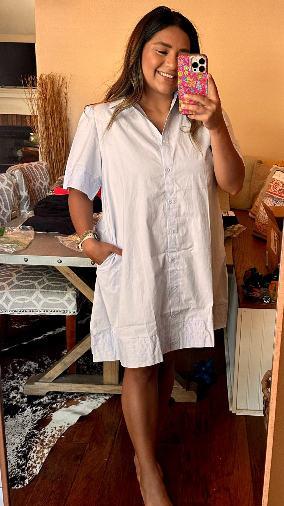 This structured A line dress has pockets and a fun little puff sleeve detail. 
Easy to style and great for those on the go! Apple and pear shape girlies- this! 

#LTKWorkwear #LTKMidsize #LTKStyleTip