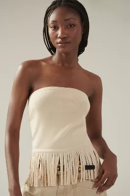 Endless Rose Fringe Tube Top Sweater | Anthropologie (US)