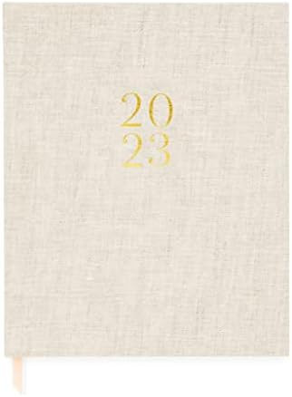 Sugar Paper 2023 Desk Agenda, Flax, 12 Month Planner, Monthly Weekly and Daily Layouts, January -... | Amazon (US)