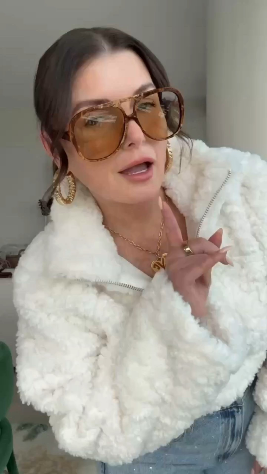 Rhinestone barrel jeans from Levi’s are right on trend and the girliest of girly pop denim. I love them so much!! 

I always size up 2-3 times in barrel jeans to get a loose baggy fit, especially with these hips. 

Sizing up once should be pretty safe depending on body type and how you want your jeans to fit.

Crop Sherpa is made to be crop with a snug elastic band at the waist,



#LTKOver40 #LTKPetite #LTKMidsize

#LTKSeasonal

#LTKSeasonal

#LTKActive #LTKSeasonal

#LTKSeasonal