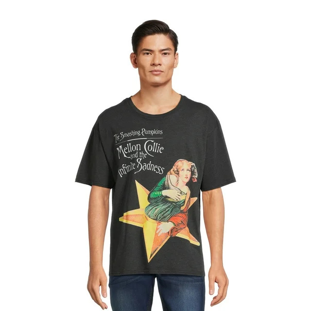 Smashing Pumpkins Men's Graphic Band Tee with Short Sleeves | Walmart (US)