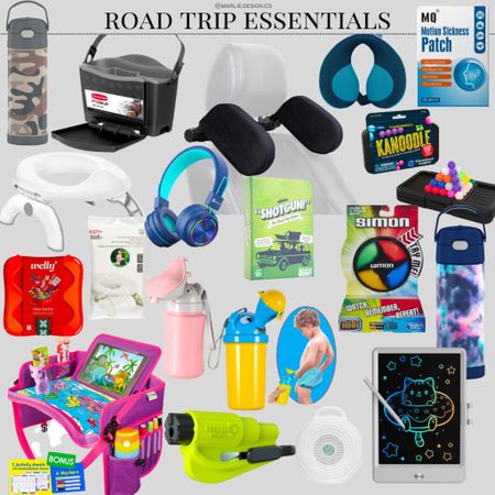 Road Trip Essentials | holiday travel | travel games | travel pillow | road trip must haves | kids headphones | travel headrest | lap desk | travel desk | travel potty | emergency potty | motion sickness patches | neck pillow | first aid kit

#LTKfamily #LTKkids #LTKtravel