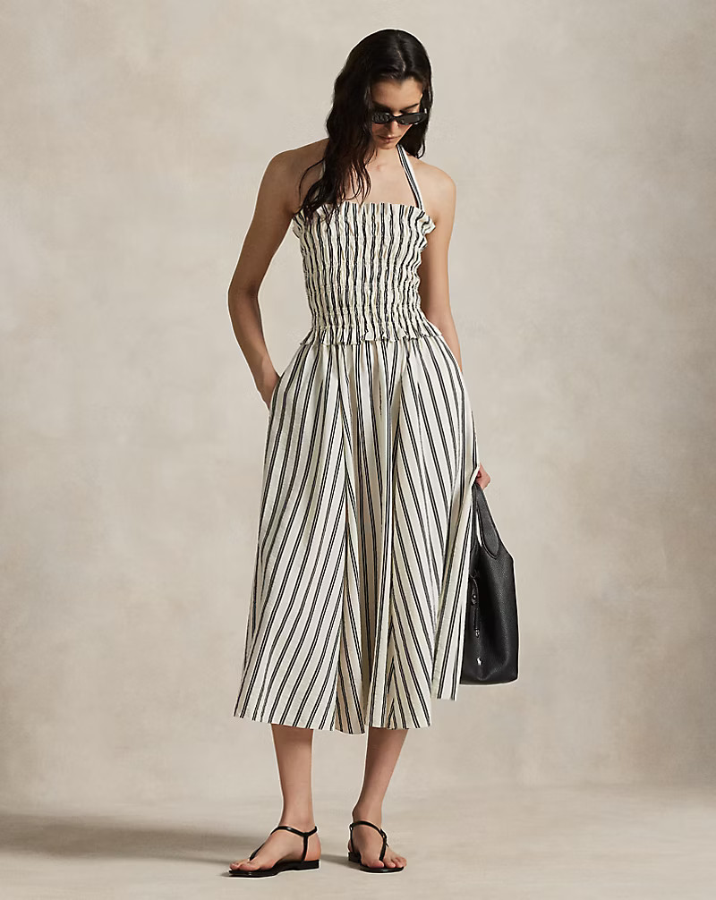 Striped Silk-Blend Dress | Ralph Lauren (UK)