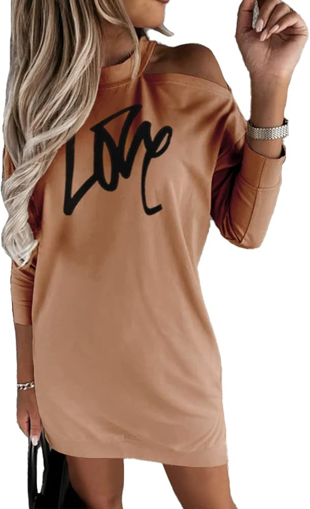 PRETTYGARDEN Women's 2022 Casual Crewneck Sweatshirt Dress Long Sleeve Pullover Loose Printed Col... | Amazon (US)