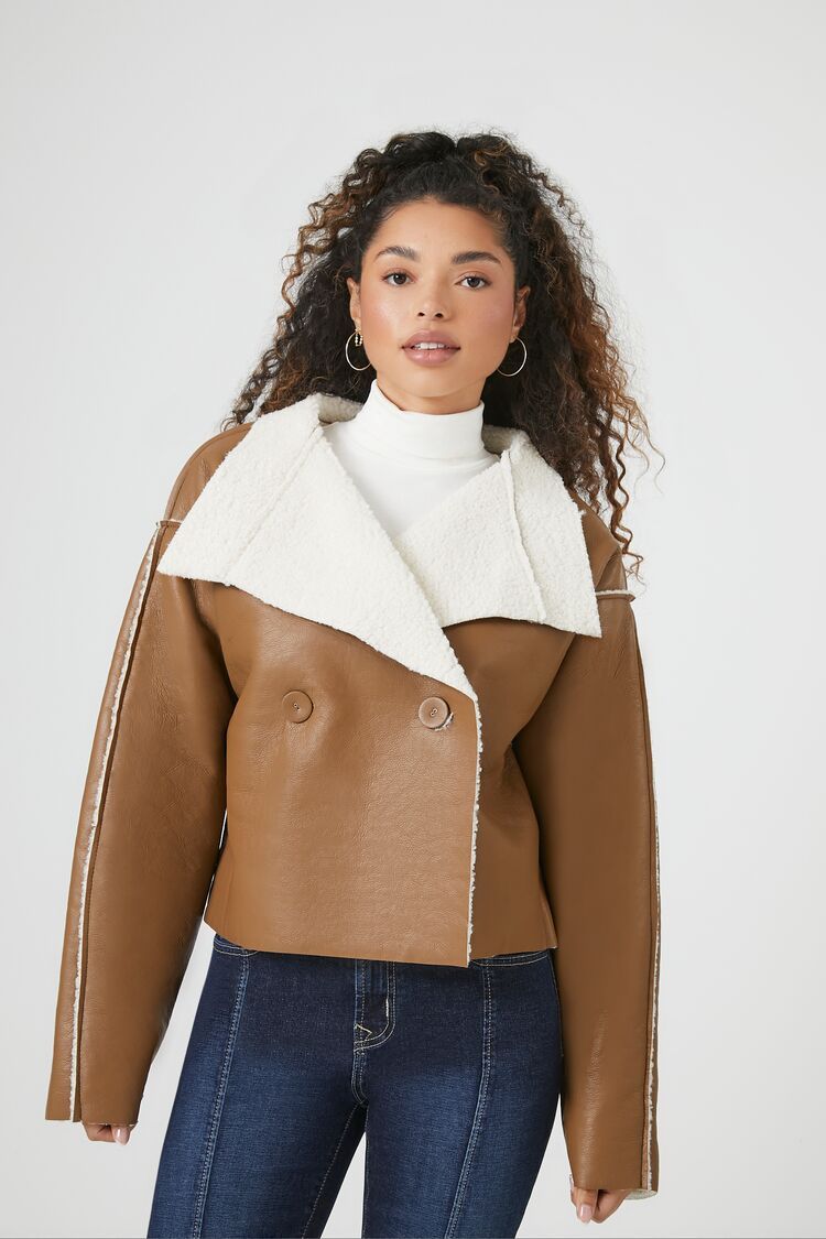 Faux Leather Double-Breasted Jacket | Forever 21 | Forever 21 (US)