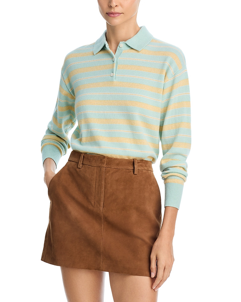 Guest in Residence Cashmere Collegiate Stripe Polo Sweater | Bloomingdale's (US)