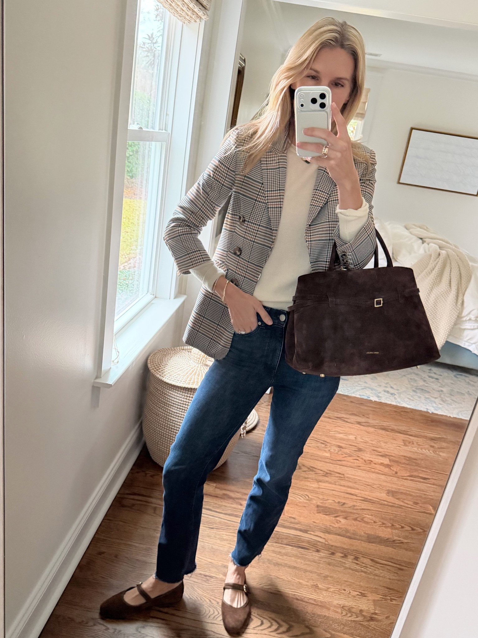 Rainy work day layers! Blazer is from Tyler Boe last year, but I included the current year pattern. 

#LTKWorkwear #LTKSaleAlert