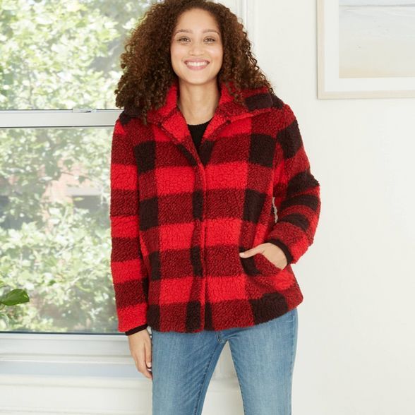 Women's Plaid Long Sleeve Check Jacket - Knox Rose™ | Target