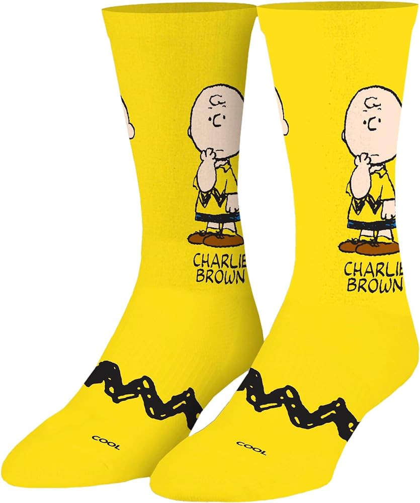 Cool Socks - Charlie Brown Peanuts Novelty Crew Socks - Comfy Cotton Blend, Great Gift for Holida... | Amazon (US)
