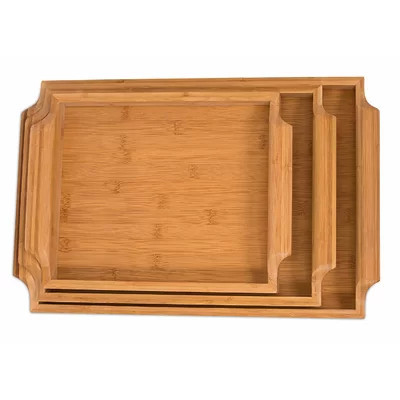 Agamemnon Bamboo Nesting Breakfast Bed 3 Piece Coffee Table Tray Set | Wayfair North America