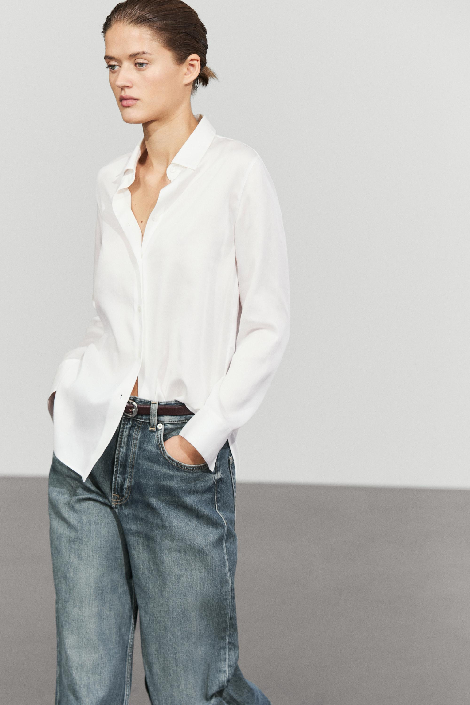Fluid lyocell shirt | Massimo Dutti US