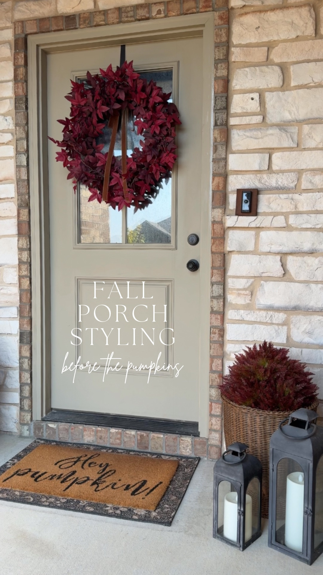 My fall porch is officially ready for the season 🍂 I switched things up this year with woven urn planters, a patterned mat and a new white planter, while bringing back a few favorites from last fall. Pumpkins coming soon once the weather cools down!

#LTKHome