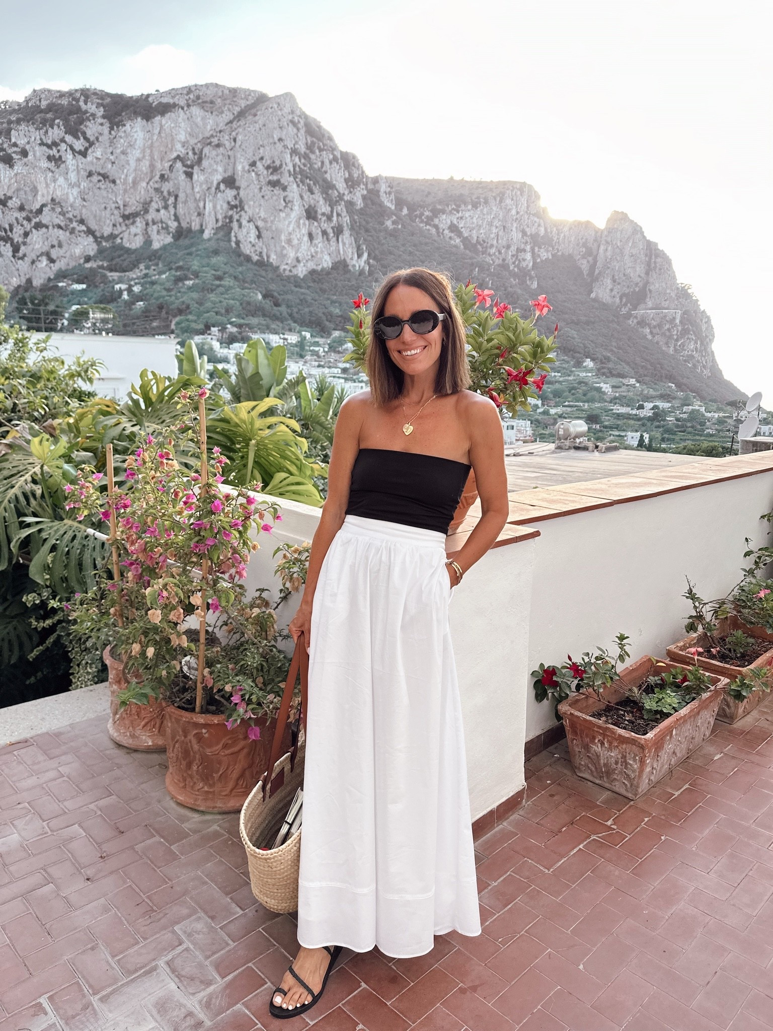 Europe summer outfit that you can mix and maxi 
Always bring a white cotton skirt.., easy to dress up or down depending on accessories

#LTKOver40