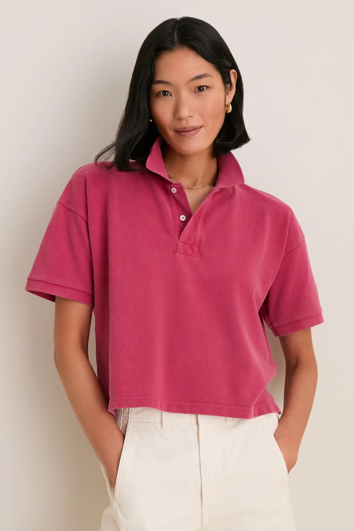 Americana Red Pique Holmes Boyfriend Polo | Tuckernuck (US)