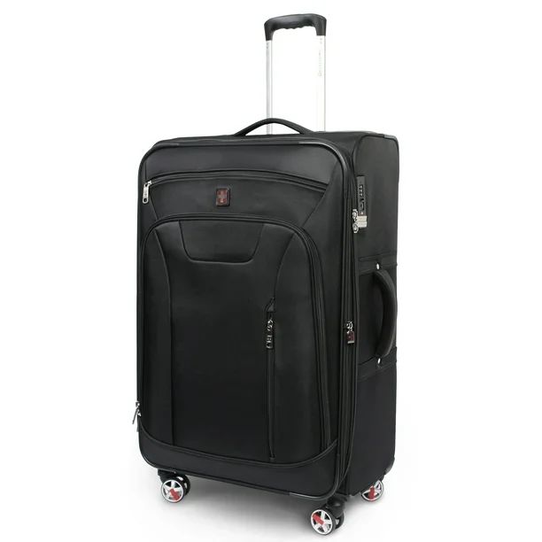 SwissTech Executive 29" 8-Wheel Check Luggage, Black, 32"H x 19.5"W x 12.5"D (Walmart Exclusive) | Walmart (US)