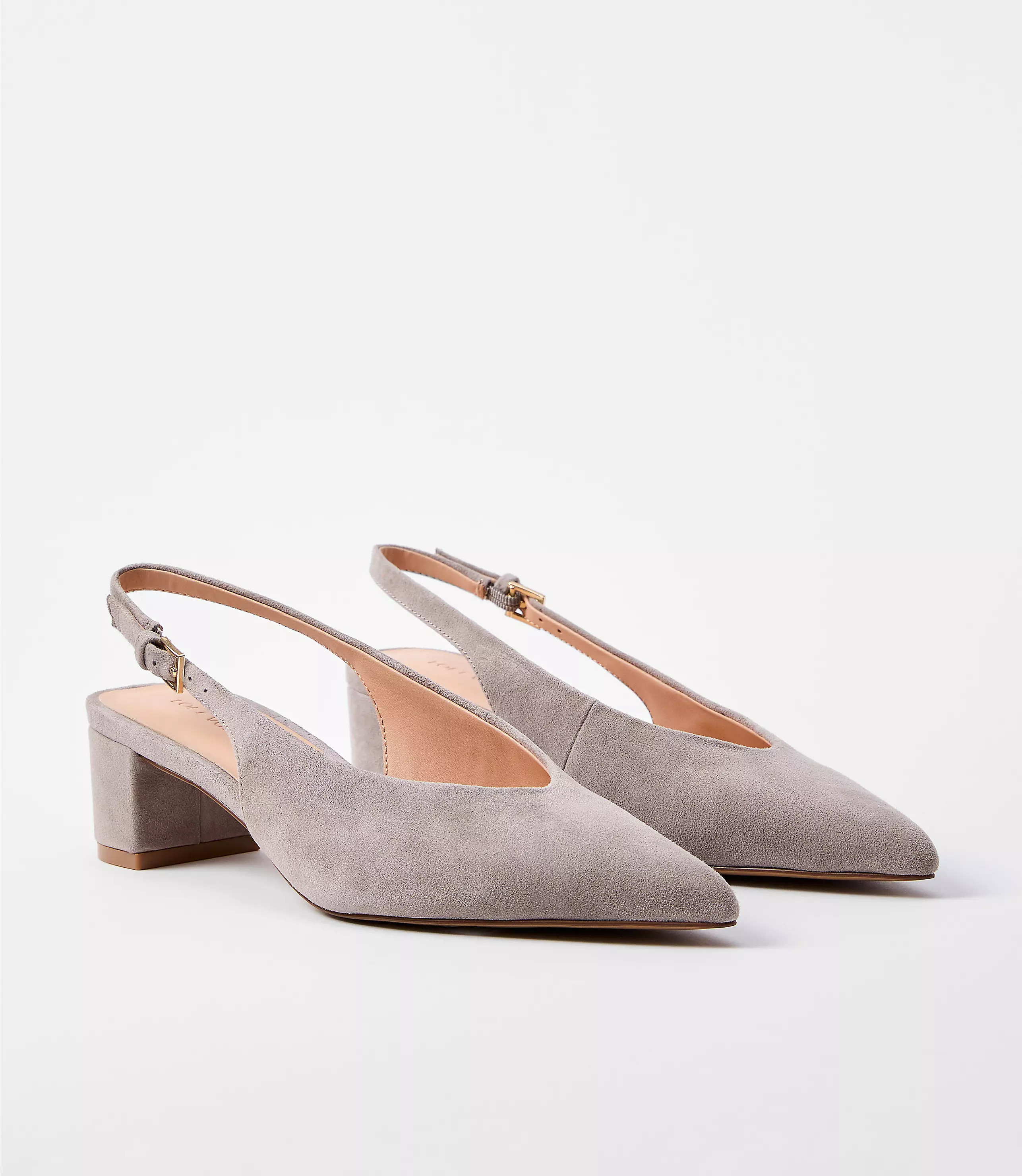 LOFT Versa Suede Slingback Heels | LOFT