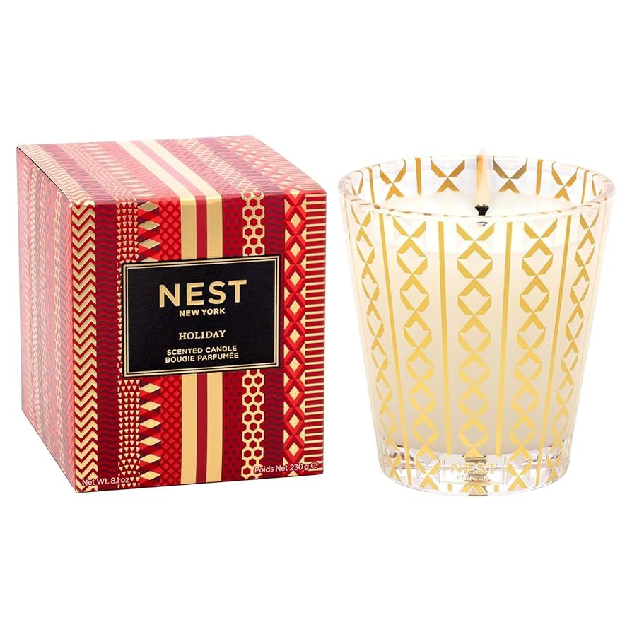 NEST New York Scented Classic Candle, Holiday - 8.1 oz - Up to 60-Hour Burn Time - Reusable Glass... | Amazon (US)