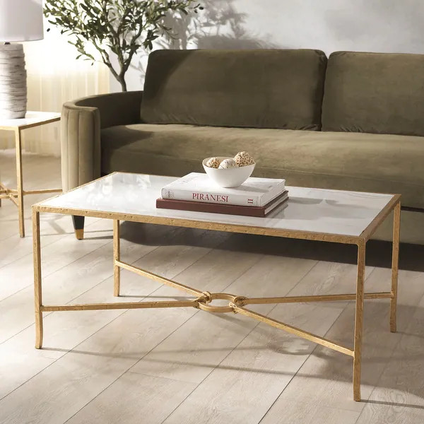 SAFAVIEH Couture Tauri Forged Metal Rectangle Coffee Table - 41"W x 23"D x 18"H - Bed Bath & Beyo... | Bed Bath & Beyond