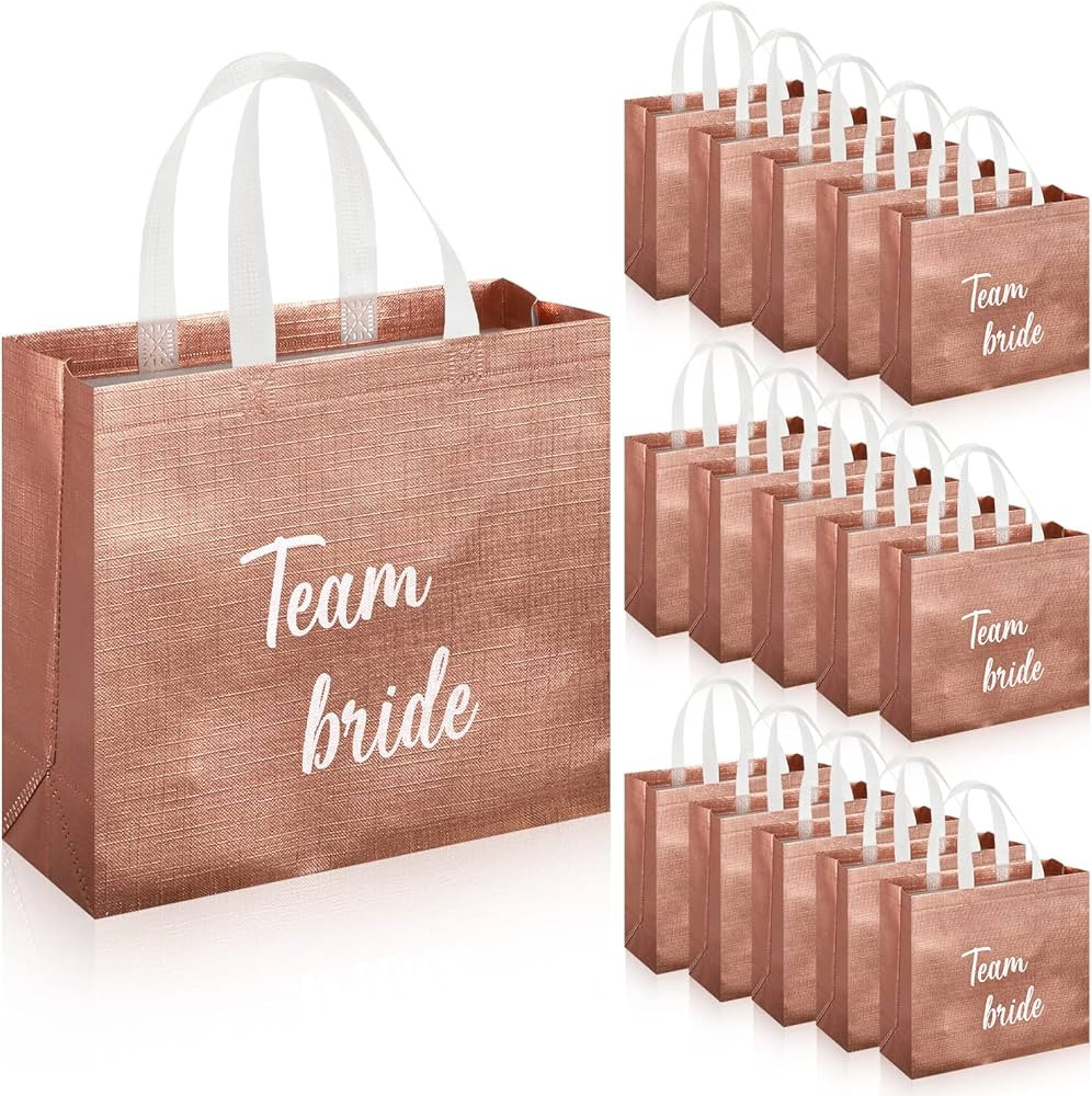 Cunno 16 Pieces Bridesmaid Gift Bags Team Bride Bachelorette Bags Bridesmaid Gifts for Wedding Da... | Amazon (UK)