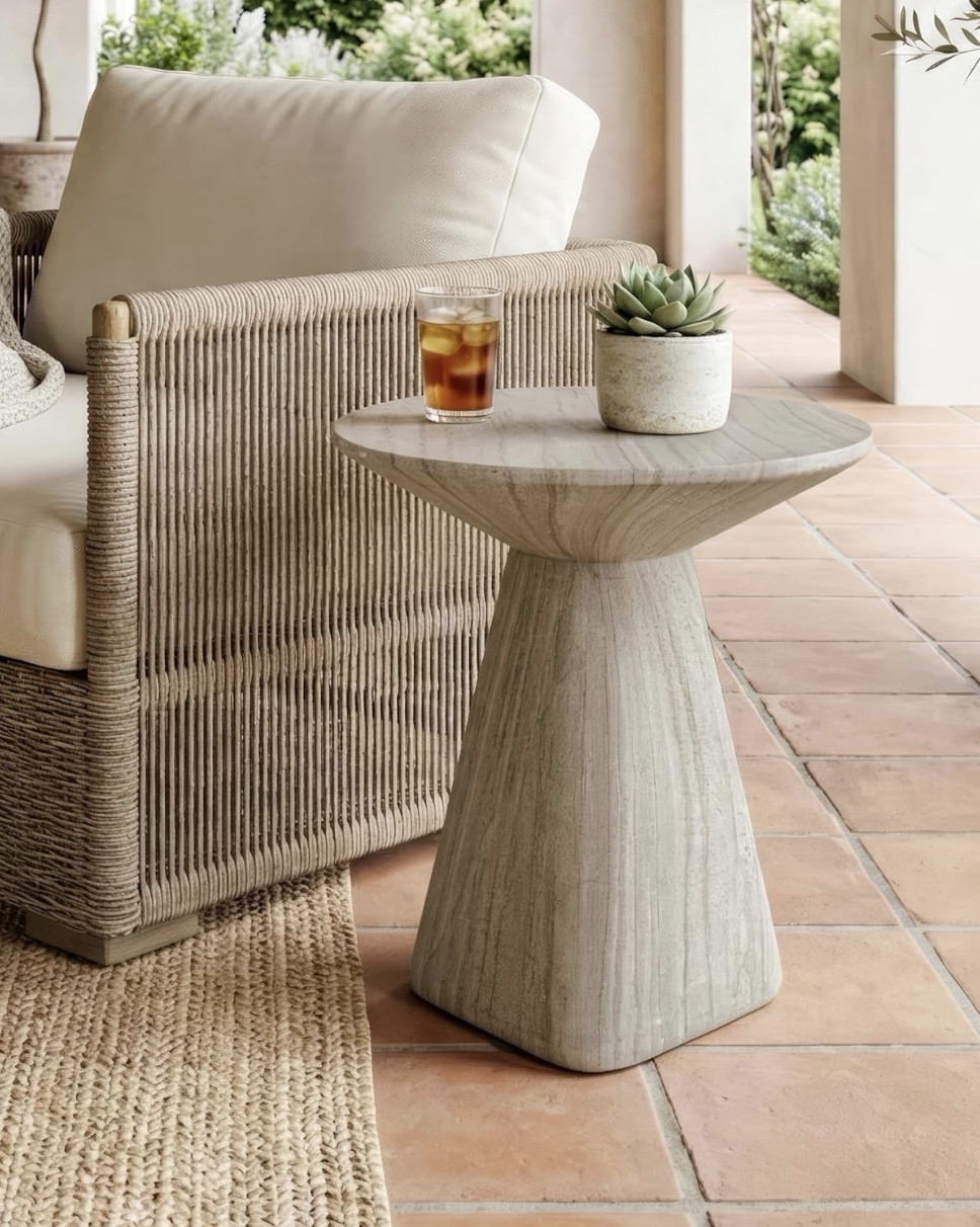 Slightly obsessed with this side table! Perfect accent table for a living room or even a porch. It’s a natural stone finish in beige travertine, water resistant, holds up to 220 lbs. It’s a thing of beauty!

#LTKdayinmylife #LTKHome #LTKSaleAlert