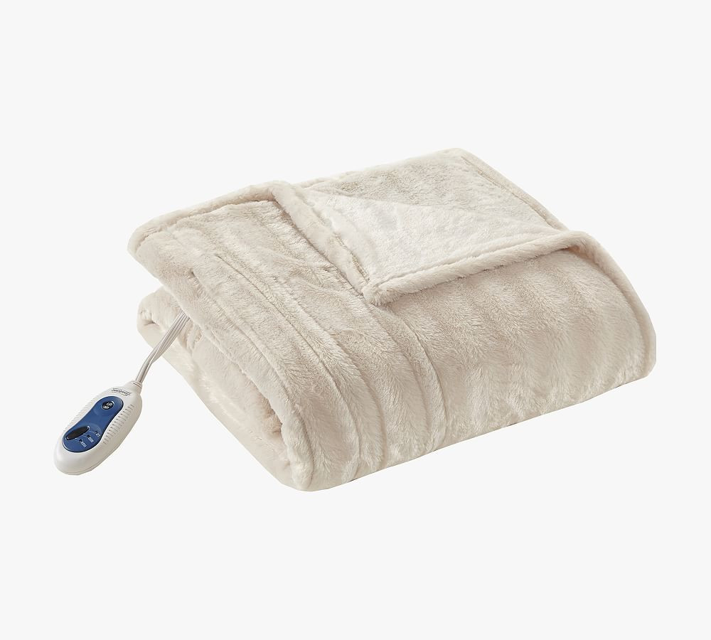 Beautyrest® Heated Faux Fur Throw | Pottery Barn (US)